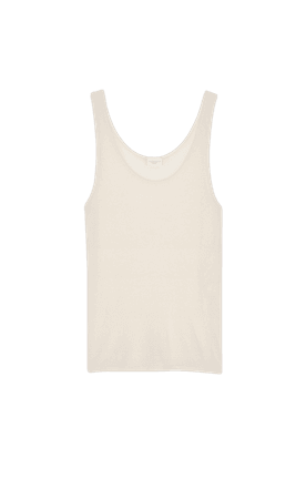 TANK TOP IN IVORY JERSEY