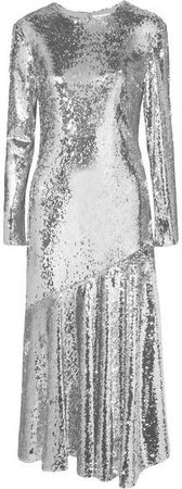 Racil - Gilda Sequined Tulle Midi Dress - Silver