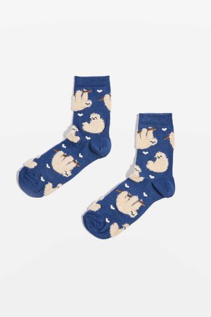 Fluffy Sloth Ankle Socks - Socks & Tights - Clothing - Topshop
