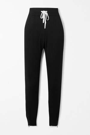 Cashmere Track Pants - Black