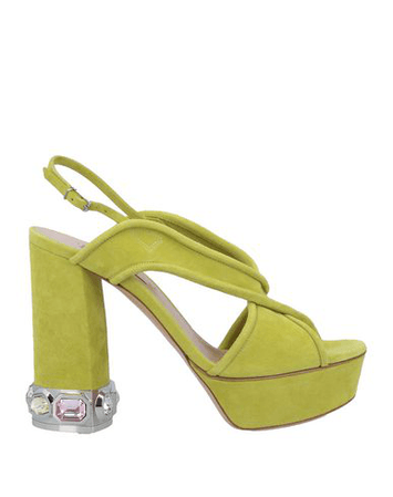 Casadei Sandals In Acid Green | ModeSens