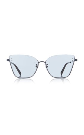 Stella McCartney Sunglasses Square-Frame Silver-Tone Sunglasses
