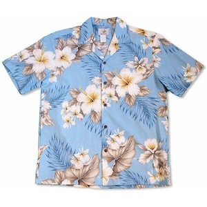 sky hawaiian lady blouse
