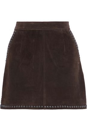 Studded suede mini skirt | FRAME | Sale up to 70% off | THE OUTNET