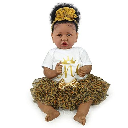 Amazon.com: ZIQUE Reborn Baby Doll Black, 20 Inch Realistic American African Reborn Baby Doll Girl : Toys & Games