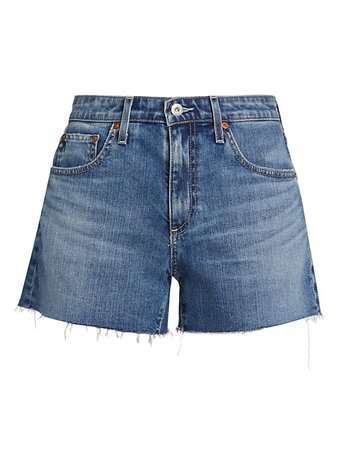 Shop AG Jeans Hailey Mid-Rise Denim Cut-Off Shorts | Saks Fifth Avenue