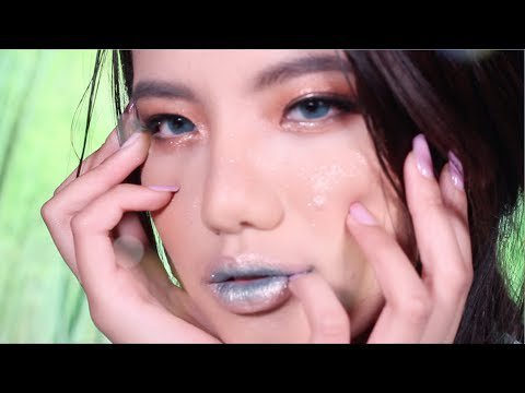 Blue Gradient Lips + Glitter Faux Freckles Tutorial | Anjila Tamang on YouTube
