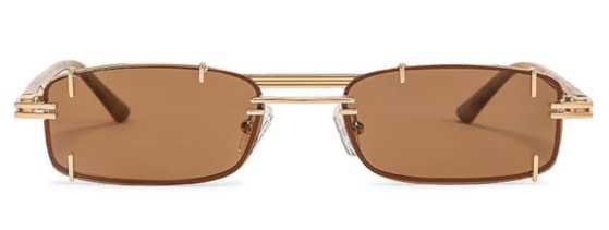 Y PROJECT Gold Rectangle Sunglasses