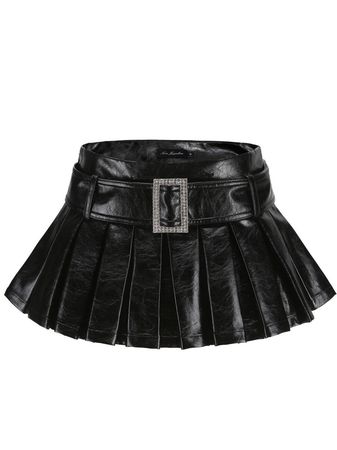 Teresa Leather Mini Skirt | Nana Jacqueline Designer Wear