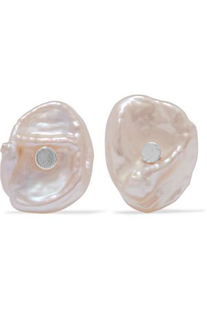 Chan Luu | Silver pearl earrings | NET-A-PORTER.COM