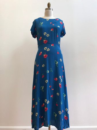 Vintage Dress / 1990s Teacher Dress / Long Summer Dress / | Etsy