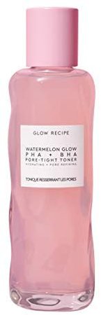 Amazon.com: Glow Recipe Watermelon Glow BHA + PHA Pore-Tight Facial Toner - Mild Exfoliating Toner with Hyaluronic Acid + Cactus Water + Cucumber + Tea Tree Extract - Soothing + Refining Face Toner (150ml / 5oz): Clothing
