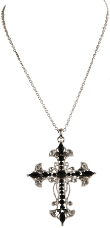 black cross necklace