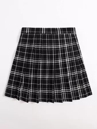 Plaid Pleated Mini Skirt | SHEIN USA
