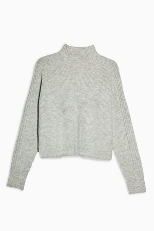 Knitted Cropped Funnel Neck Jumper | Topshop