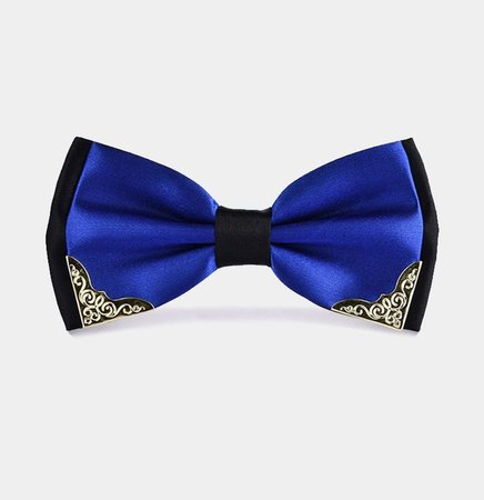 Royal Blue and Black Bow Tie | Gentleman's Guru
