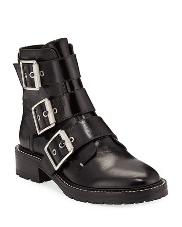 Rag & Bone Cannon Leather Buckle Boots