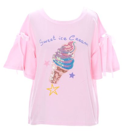 TP-119-2 rosa Ice Cream Pailletten T-Shirt Pastel Goth Lolita Japan Harajuku | eBay