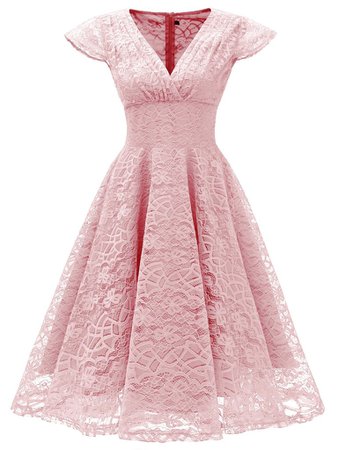 1950s Cap Sleeve Swing Lace Dress – Retro Stage - Chic Vintage Dresses and Accessories