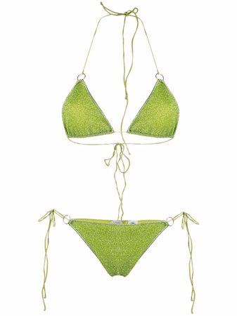 Oséree Lurex triangle-cup bikini set - FARFETCH