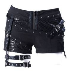 Black Chain Shorts por Gothicana by EMP