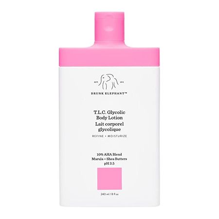 Amazon.com : Drunk Elephant T.L.C. Glycolic Body Lotion with Marula and Shea Butters. Refining and Moisturizing for Healthy Skin. 240ml/8 fl oz : Beauty & Personal Care