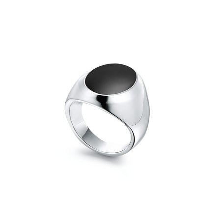 Signet ring in sterling silver with black onyx. | Tiffany & Co.