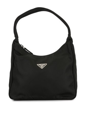 Prada Pre-Owned Logo Plaque Shoulder Bag Vintage | Farfetch.com