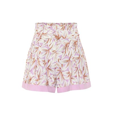 JONATHAN SIMKHAI Lillan floral linen-blend shorts