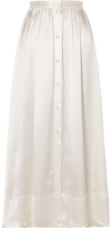 Deitas - Bell Silk-satin Maxi Skirt - Ivory