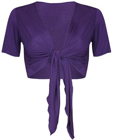 Purple Hanger PurpleHanger Women's Bolero Top Cropped Cardigan Shrug at Amazon Women’s Clothing store: