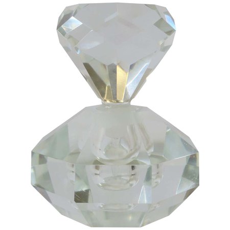 Crystal Perfume Vanity Bottle in the Hollywood Regency Style For Sale at 1stDibs