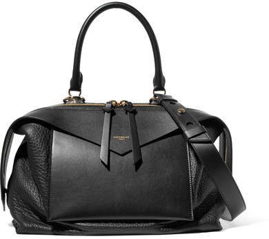 Sway Medium Smooth And Textured-leather Tote - Black