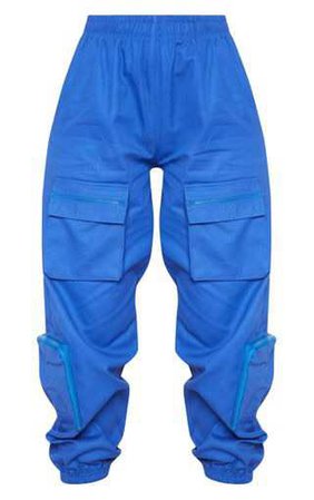 Blue track pants