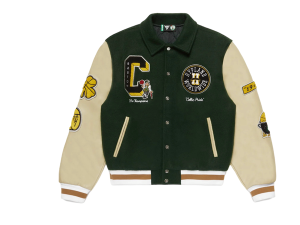 $400 Hypland - NBA Boston Celtics Varsity Jacket (Green)
