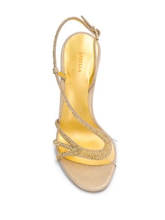 Le Silla Slingback Open Toe Sandals 8540N100R2PPBUR901 Gold | Farfetch