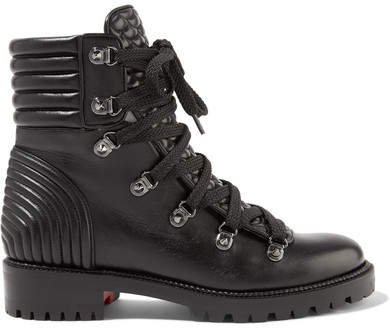 Mad Spiked Quilted Leather Ankle Boots - Black