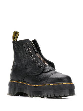 Dr. Martens Pebbled Leather Platform Boots | Farfetch.com