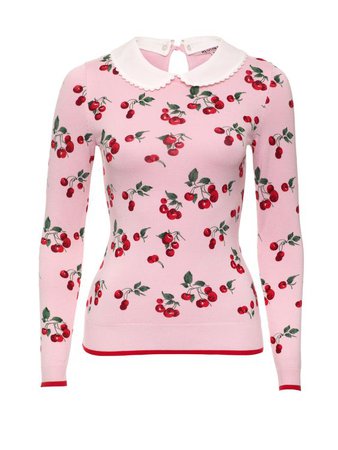 pink cherry sweater
