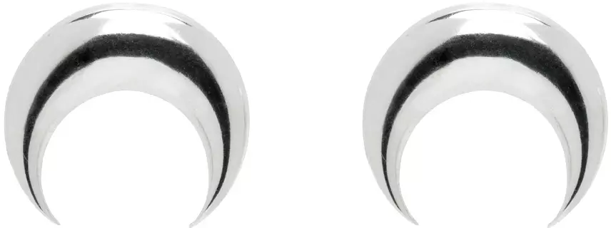 Marine Serre: Silver Moon Earrings | SSENSE