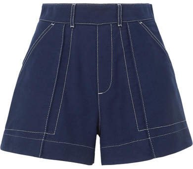 Cotton-twill Shorts - Navy