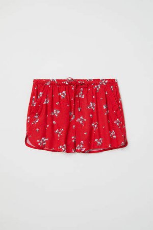 Short Viscose Shorts - Red