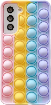 Amazon.com: iZi Way Pop it Phone Case Compatible with Samsung Galaxy S20 FE 5G 2020, Fidget Poppet Puppet Stress Relief Push Pop Bubble Wrap Silicone Case Cover for S20 FE 5G 6.5" - Rainbow : Cell Phones & Accessories