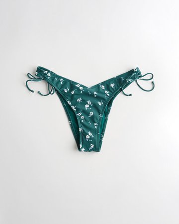 Girls Side-Cinch High-Leg Bikini Bottom | Girls New Arrivals | HollisterCo.com green