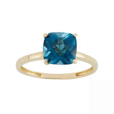 London Blue Topaz 10k Gold Ring