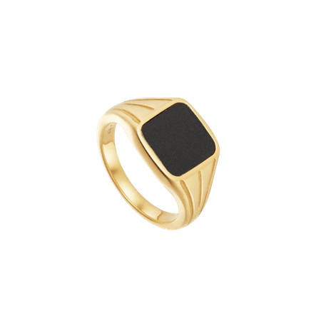 Missoma lucy williams gold square black signet ring