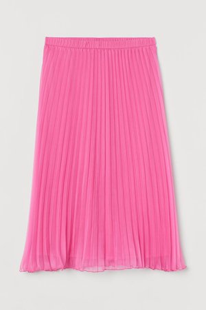 Pleated Skirt - Cerise - Ladies | H&M US
