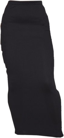 ribbed maxi black skirt
