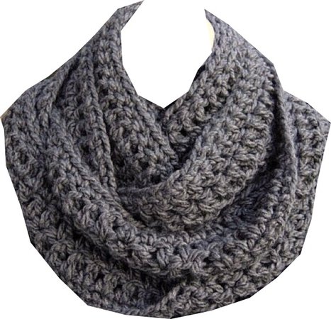 knit gray scarf