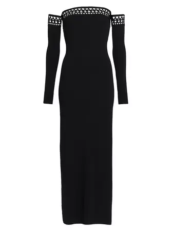 Shop Alaïa Vienne Strapless Cut-Out Maxi Dress | Saks Fifth Avenue